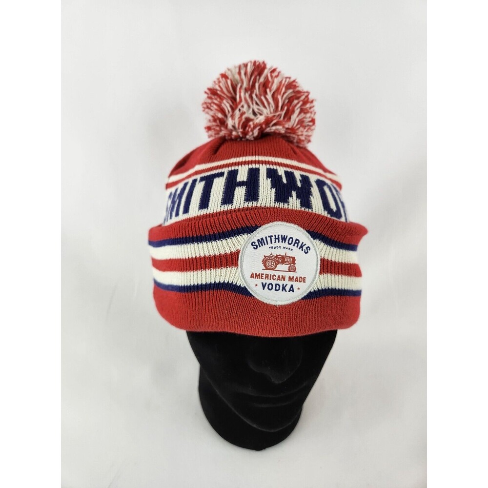 Smithworks American Made Vodka Knit Beanie Hat Pom Tassle Cap New Blake Shelton